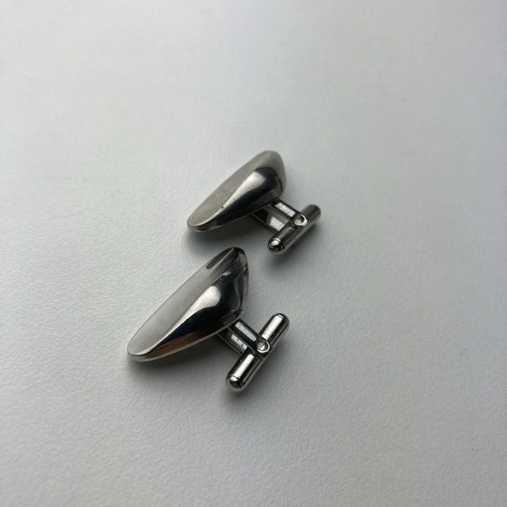 Vintage Antique‎ Abstract Triangle Metal Cufflinks